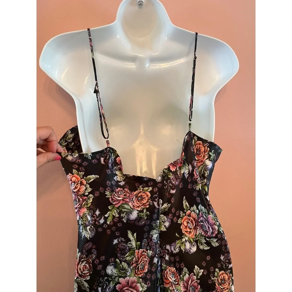 Victoria's Secret 80s button‎ slip dress L coquette grunge babydoll vintage wife